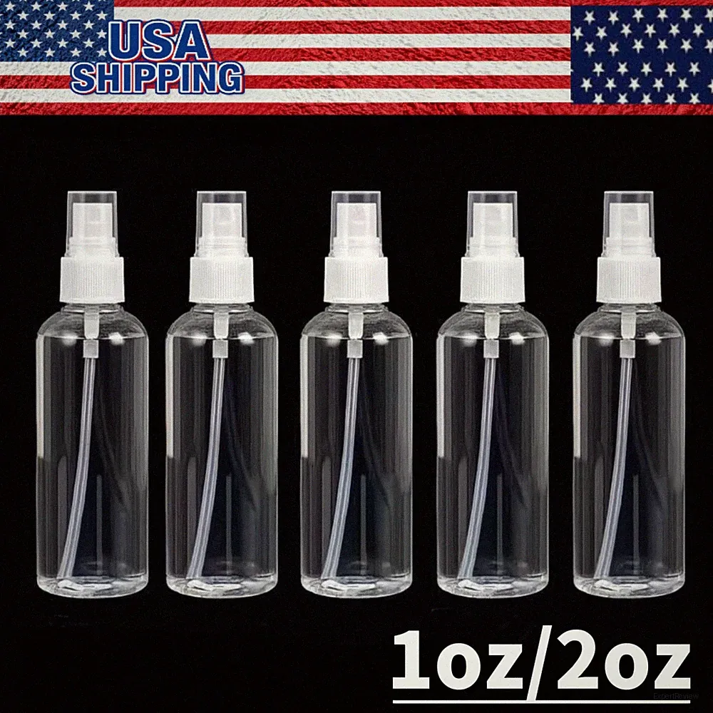 1-10PCS 30ml/60ml Travel Spray Bottle Plastic Transparent Perfume Empty Atomizer