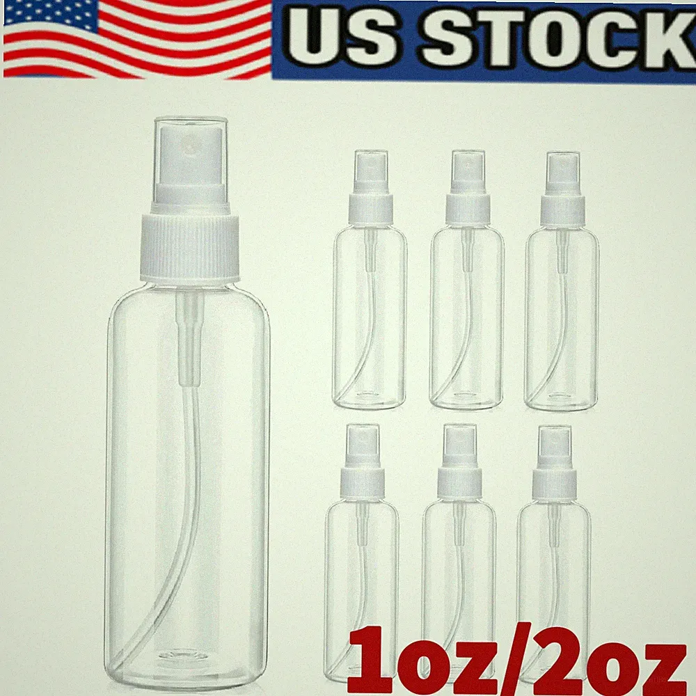1-200PC 30ml/60ml Travel Spray Bottle Plastic Transparent Perfume Empty Atomizer