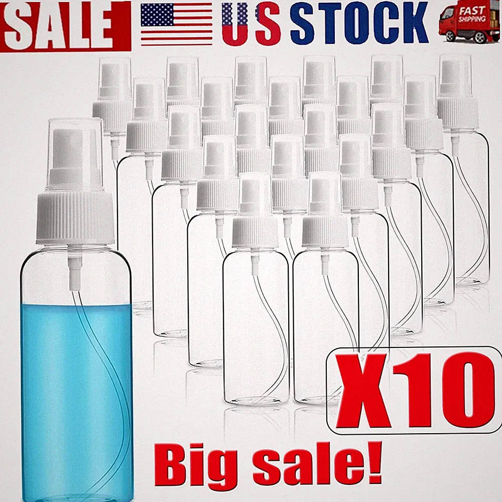30/60ML Travel Spray Bottle Plastic Transparent Perfume Empty Atomizer USA