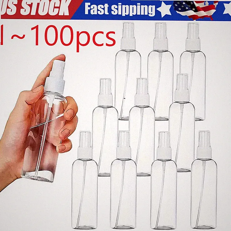 30/60ML Travel Spray Bottle Plastic Transparent Perfume Empty Atomizer USA Lot
