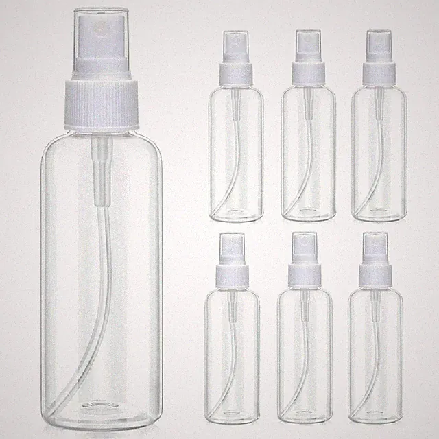 6packs 100ml Travel Spray Bottle Plastic Transparent Perfume Empty Atomize 3.5oz